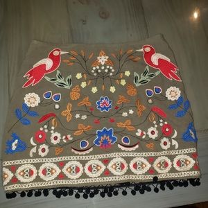 Umgee Embroidered Skirt
